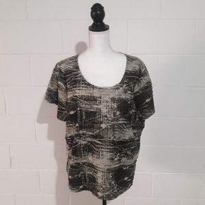 Ruby Road Plus Size Burnout Shimmer Thread T-Shirt